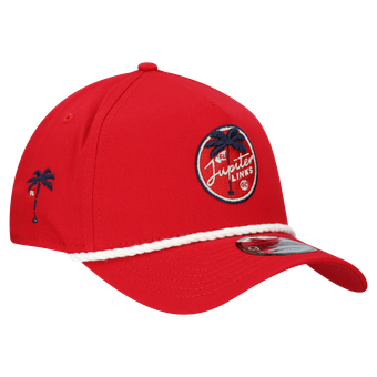 Men's New Era  Red Jupiter Links Golf Club 9FORTY A-Frame Adjustable Rope Hat