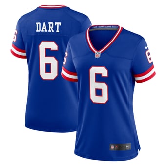 Women's Nike Jaxson Dart  Royal New York Giants Alternate 2 Classic Game Jersey