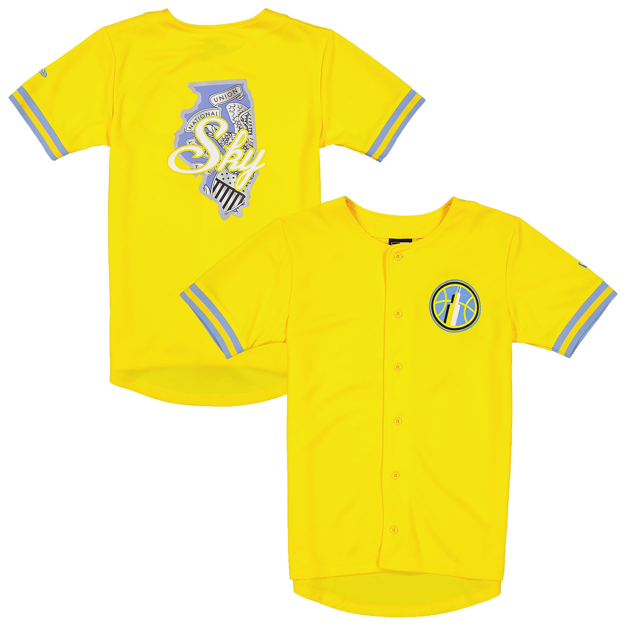 Men's New Era Yellow Chicago Sky 2026 WNBA Draft Hometown Baseball Jersey