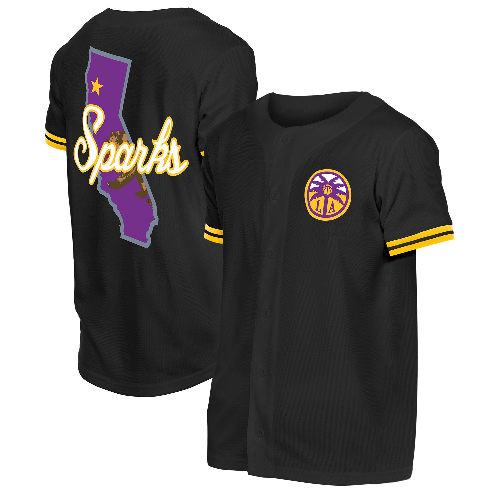 Men's New Era Black Los Angeles Sparks 2026 WNBA Draft Hometown Baseball Jersey