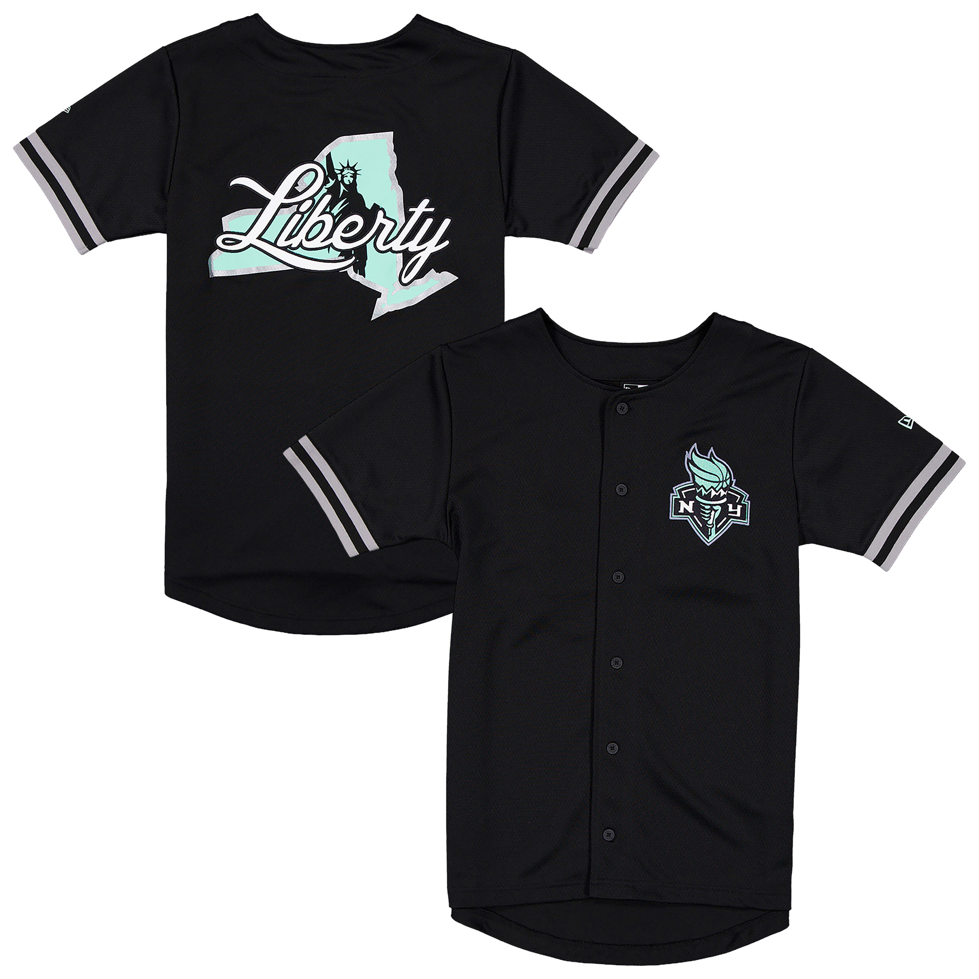Men’s New Era Black New York Liberty 2026 WNBA Draft Hometown Baseball Jersey Men’s New Era Black New York Liberty 2026 WNBA Draft Hometown Baseball Jersey