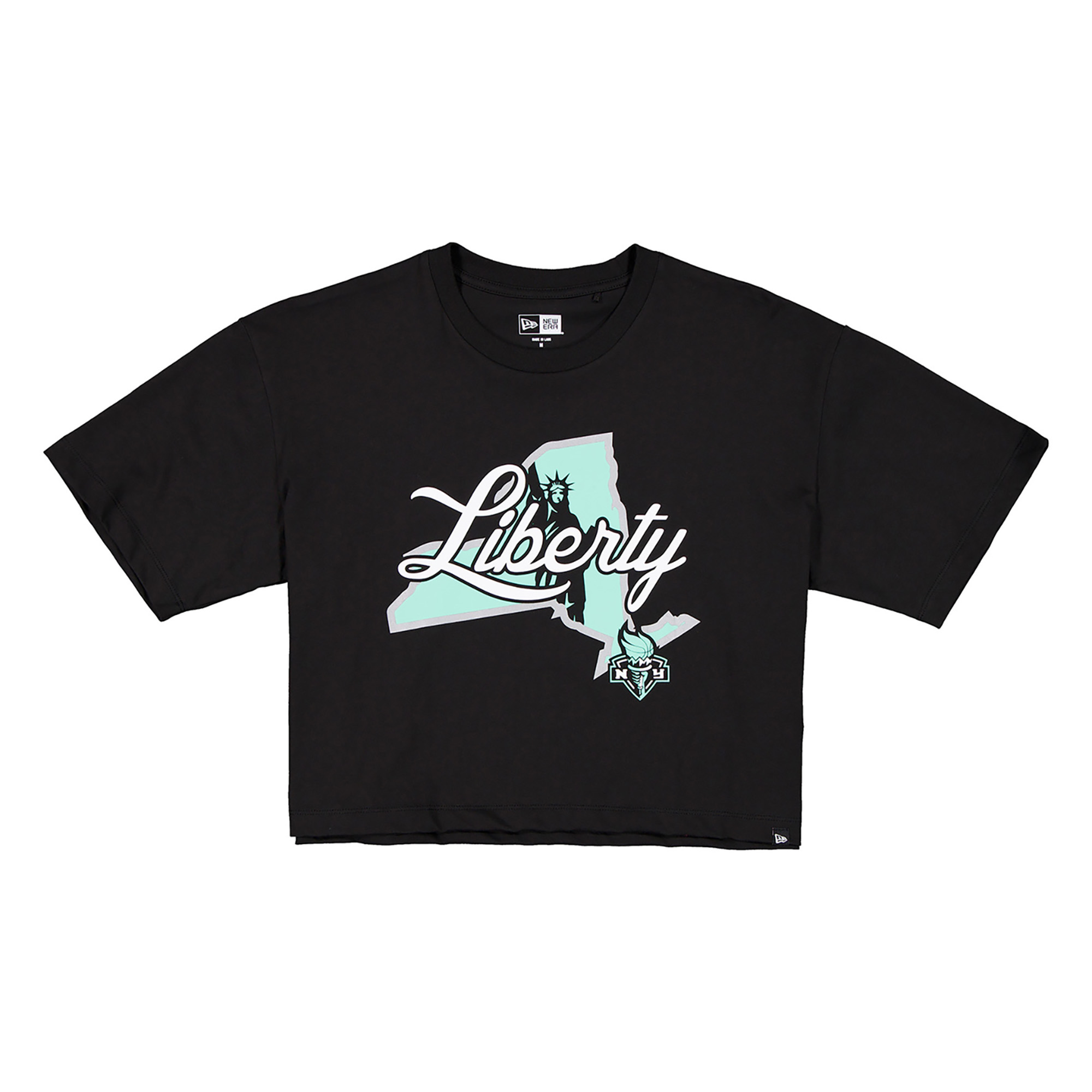 Women’s New Era Black New York Liberty 2026 WNBA Draft Hometown Boxy T-Shirt Women’s New Era Black New York Liberty 2026 WNBA Draft Hometown Boxy T-Shirt