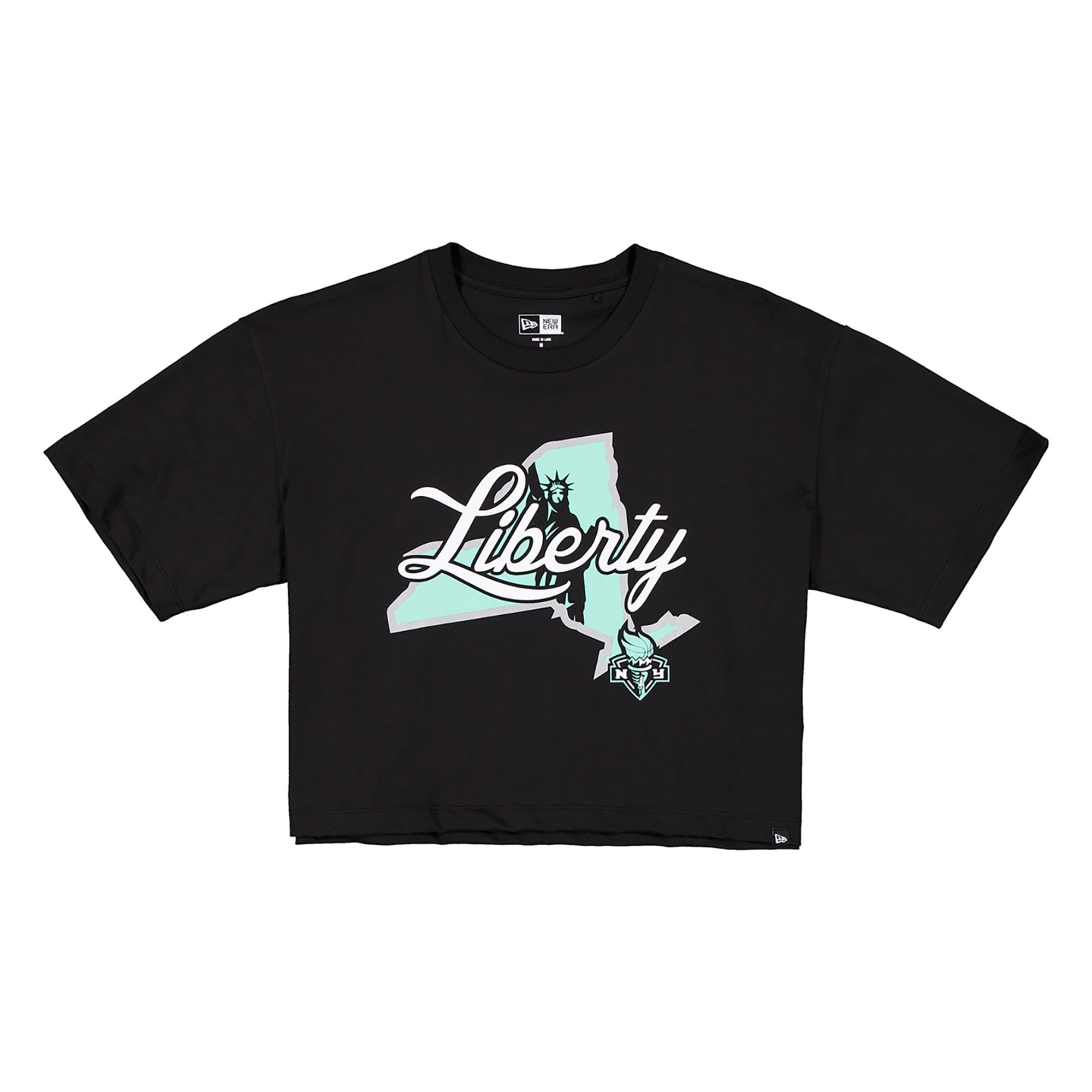 Women's New Era Black New York Liberty 2026 WNBA Draft Hometown Boxy T-Shirt