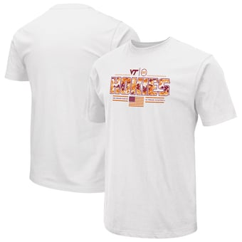 Men's Colosseum  White Virginia Tech Hokies OHT Military Appreciation White Effect T-Shirt