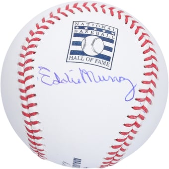 Eddie Murray Baltimore Orioles Autographed Hall of Fame Logo Baseball