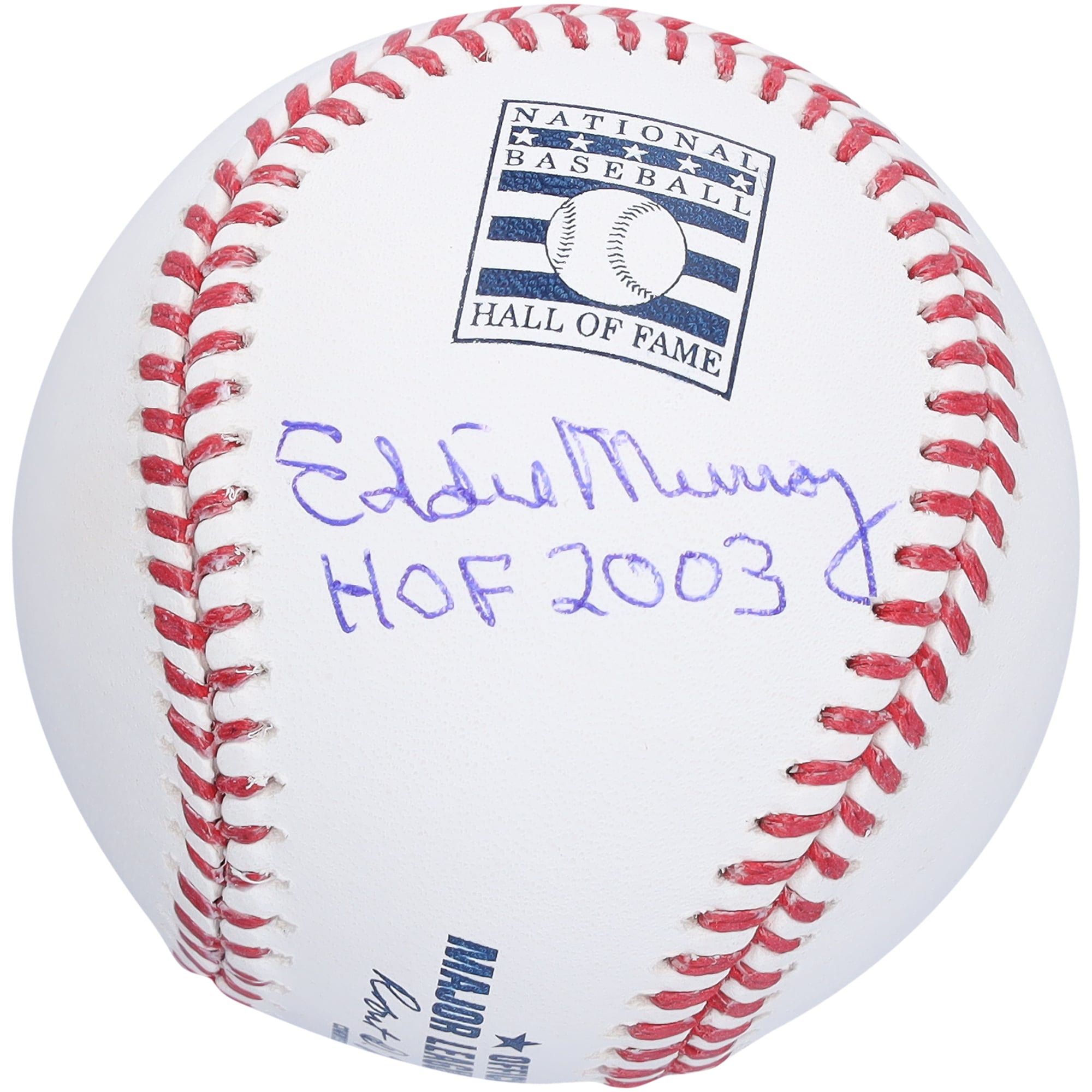 Eddie Murray Baltimore Orioles Autographed Hall of Fame Logo Baseball with "HOF 2003" Inscription