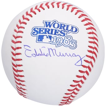 Eddie Murray Baltimore Orioles Autographed 1983 World Series Logo Baseball