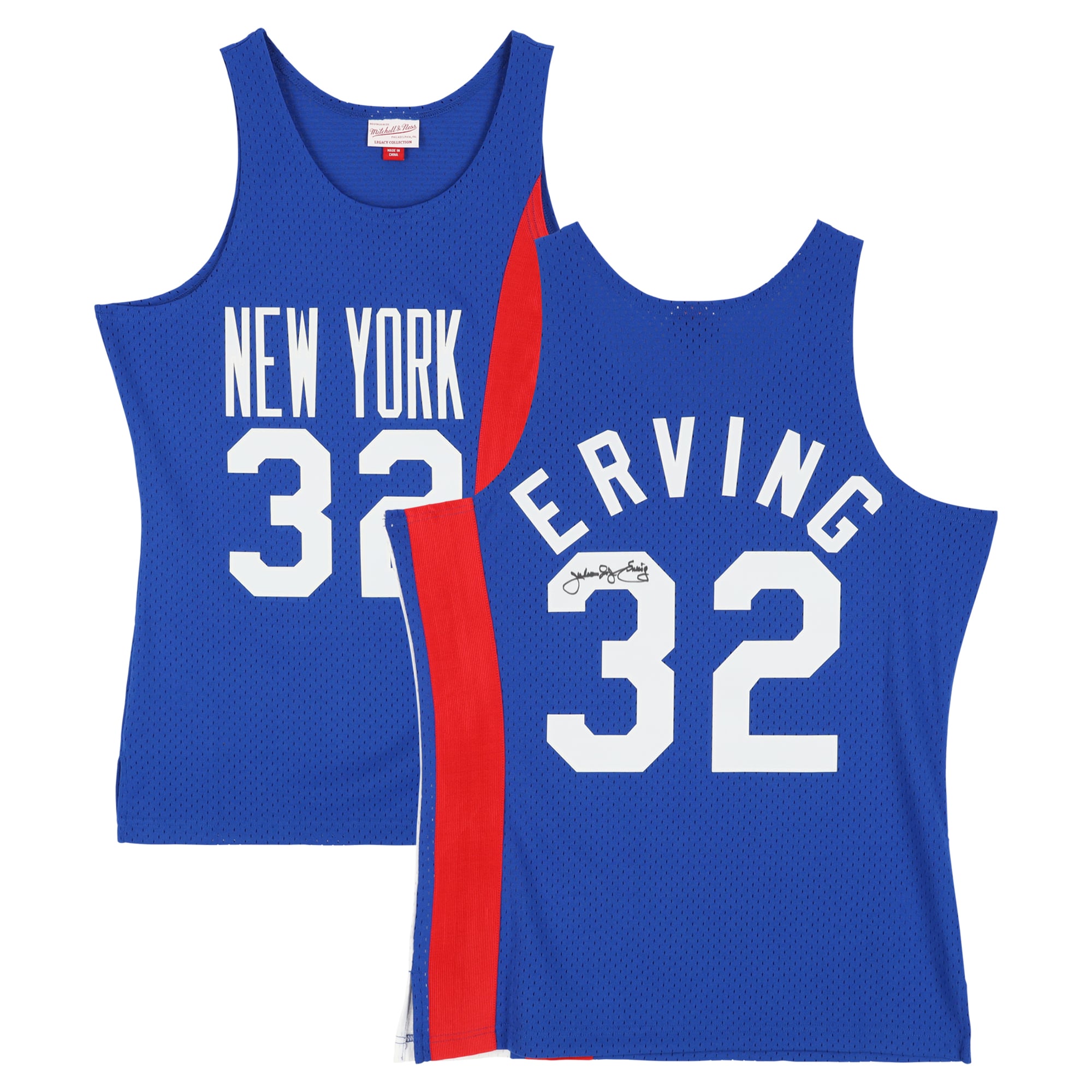 Julius "Dr. J" Erving New York Nets Autographed Blue Mitchell & Ness 1973-74 Swingman Jersey