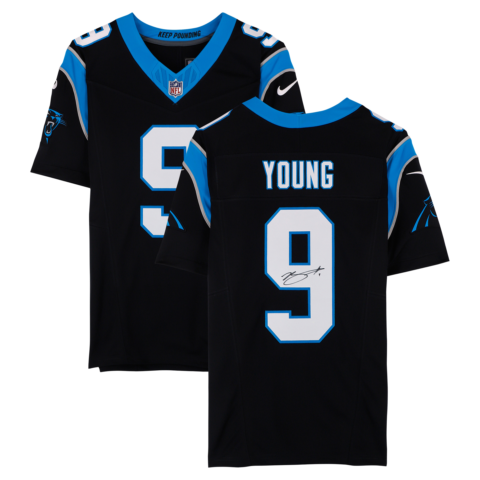 Bryce Young Carolina Panthers Autographed Black Nike Vapor Fuse Limited Jersey