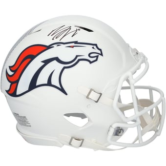 Bo Nix Denver Broncos Autographed Riddell 2024 Alternate Speed Authentic Helmet