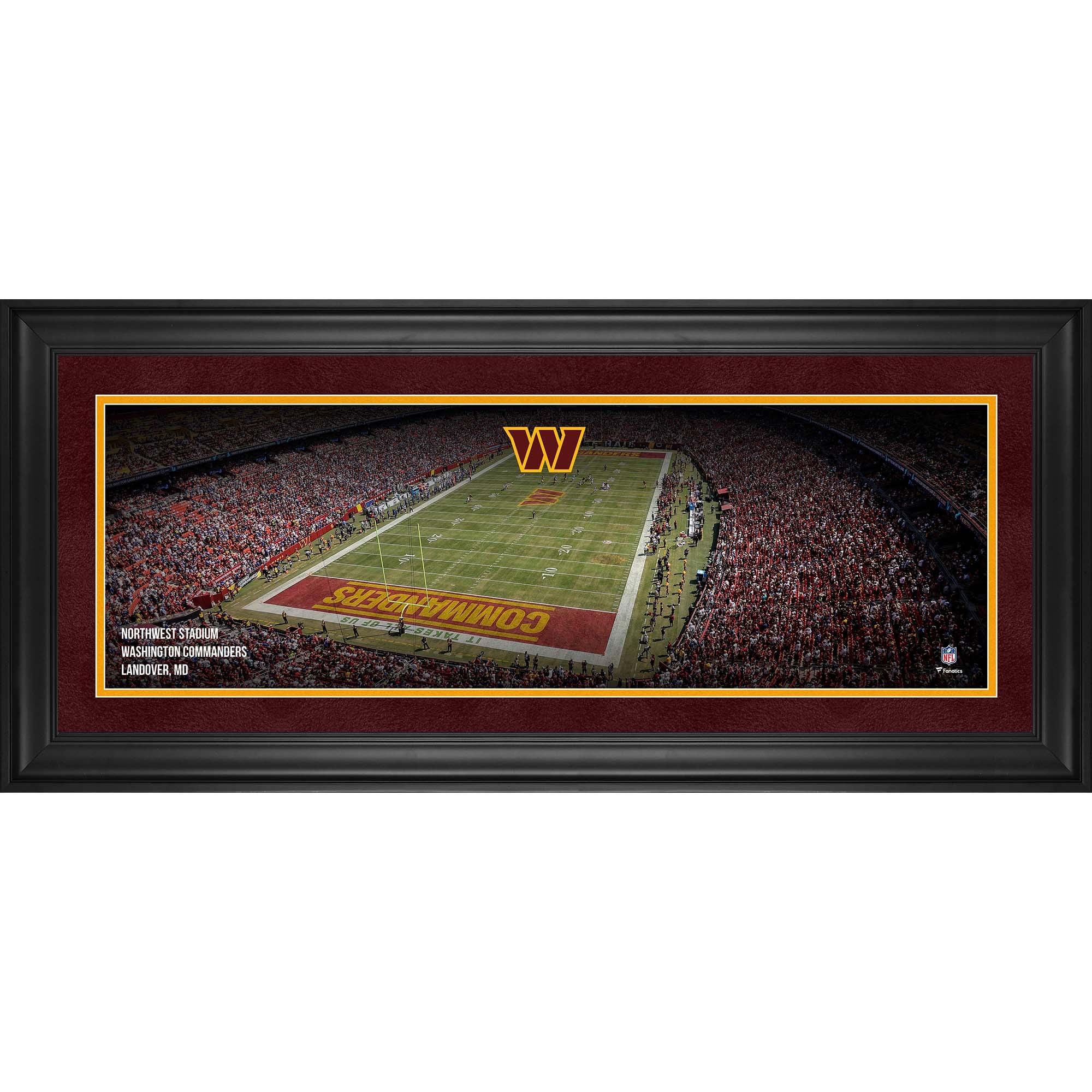 Washington Commanders Framed 10" x 30" Northwest Stadium Panoramic Photograph