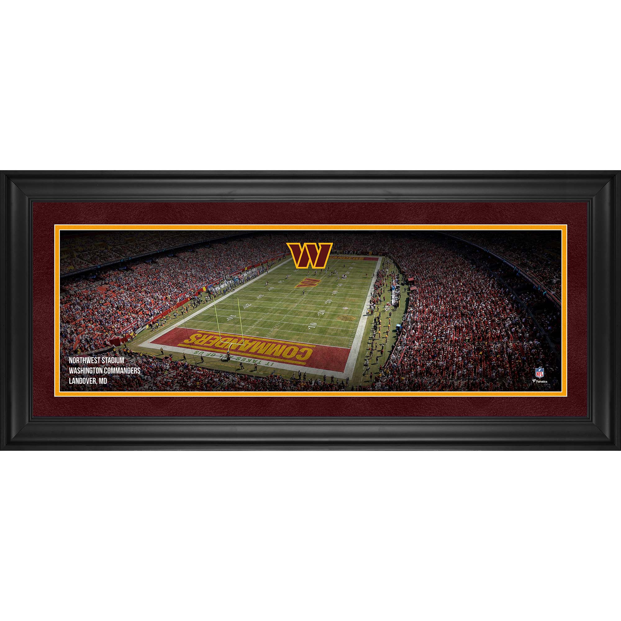 Washington Commanders Framed 10" x 30" Northwest Stadium Panoramic Photograph
