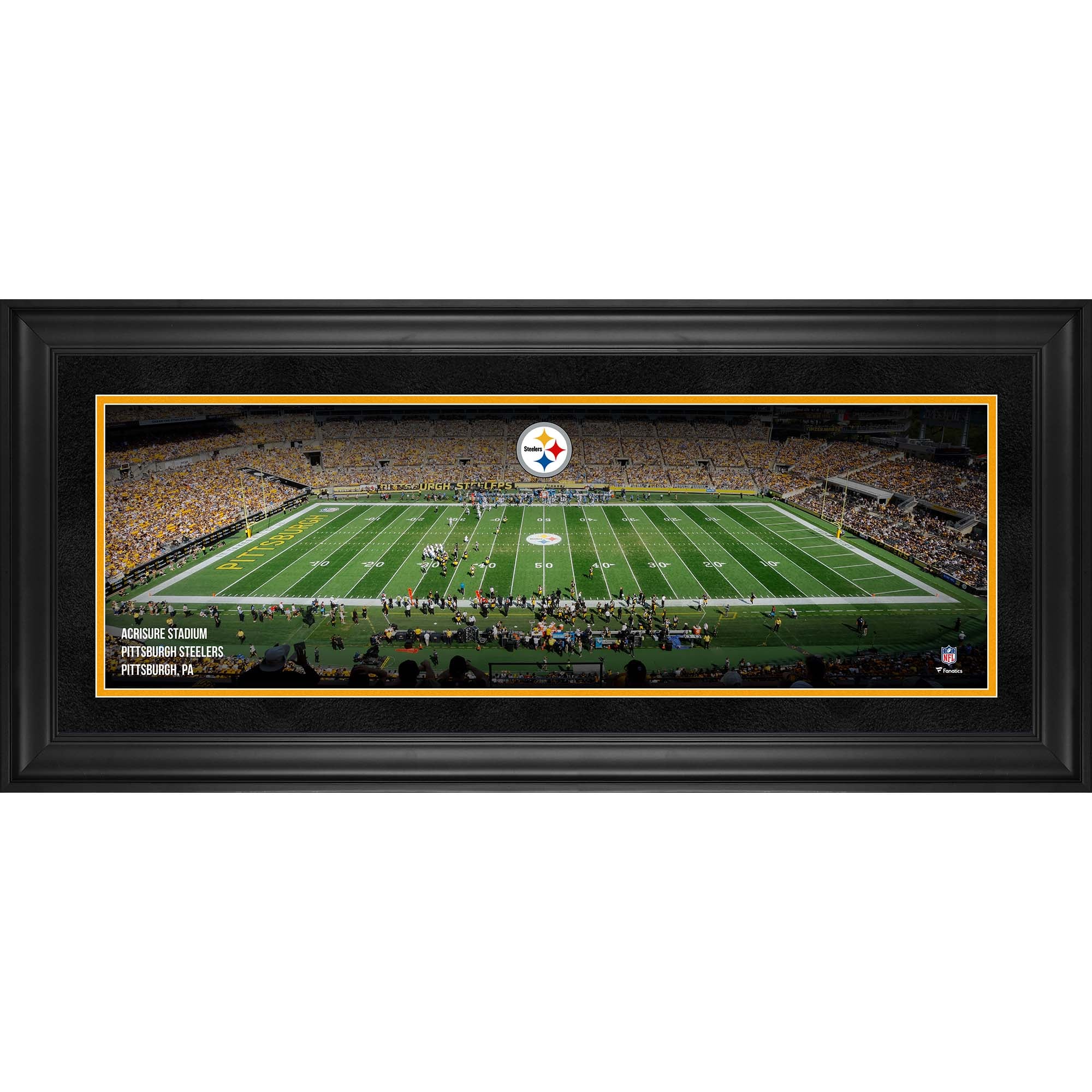 Pittsburgh Steelers Framed 10" x 30" Acrisure Stadium Panoramic Photograph