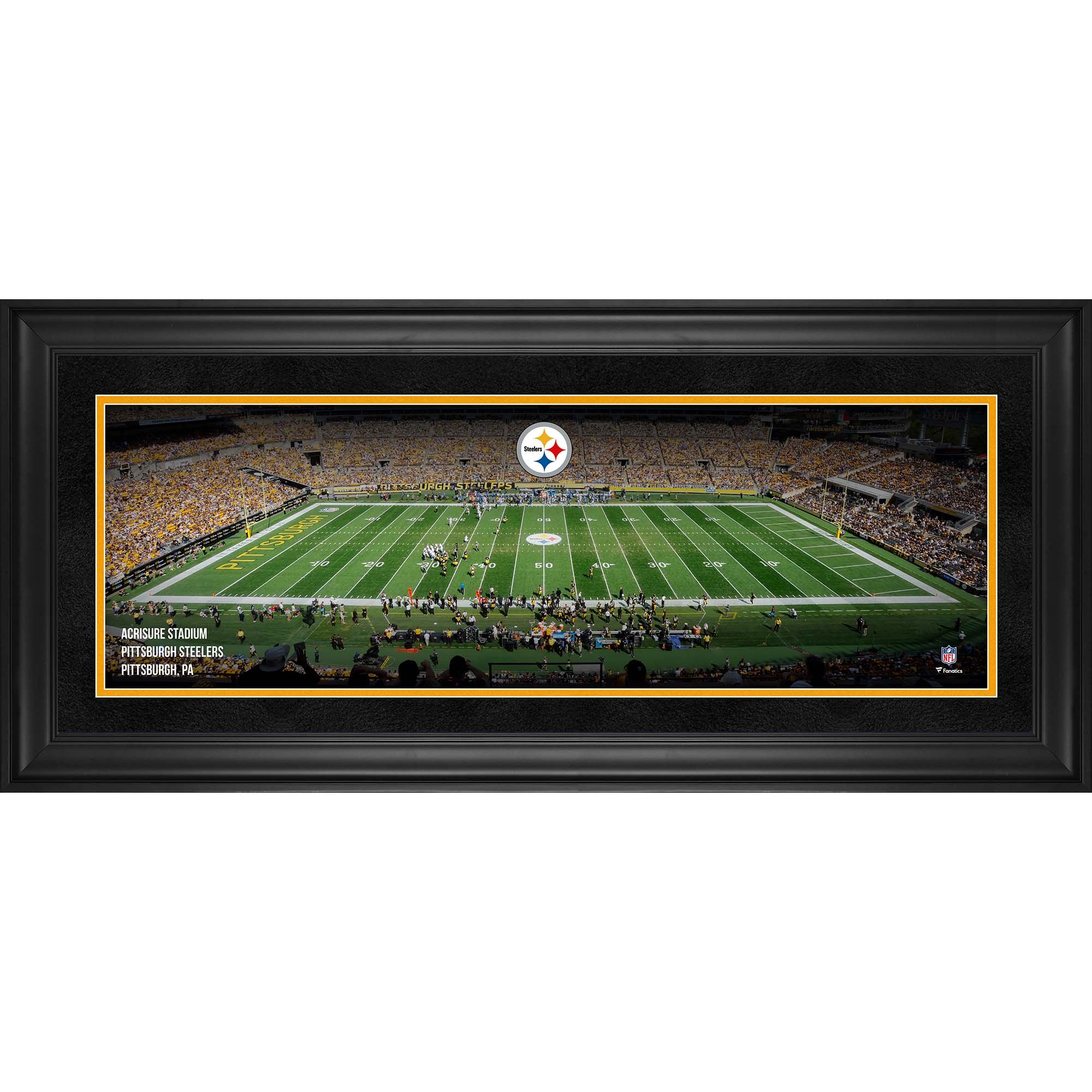 Pittsburgh Steelers Framed 10" x 30" Acrisure Stadium Panoramic Photograph