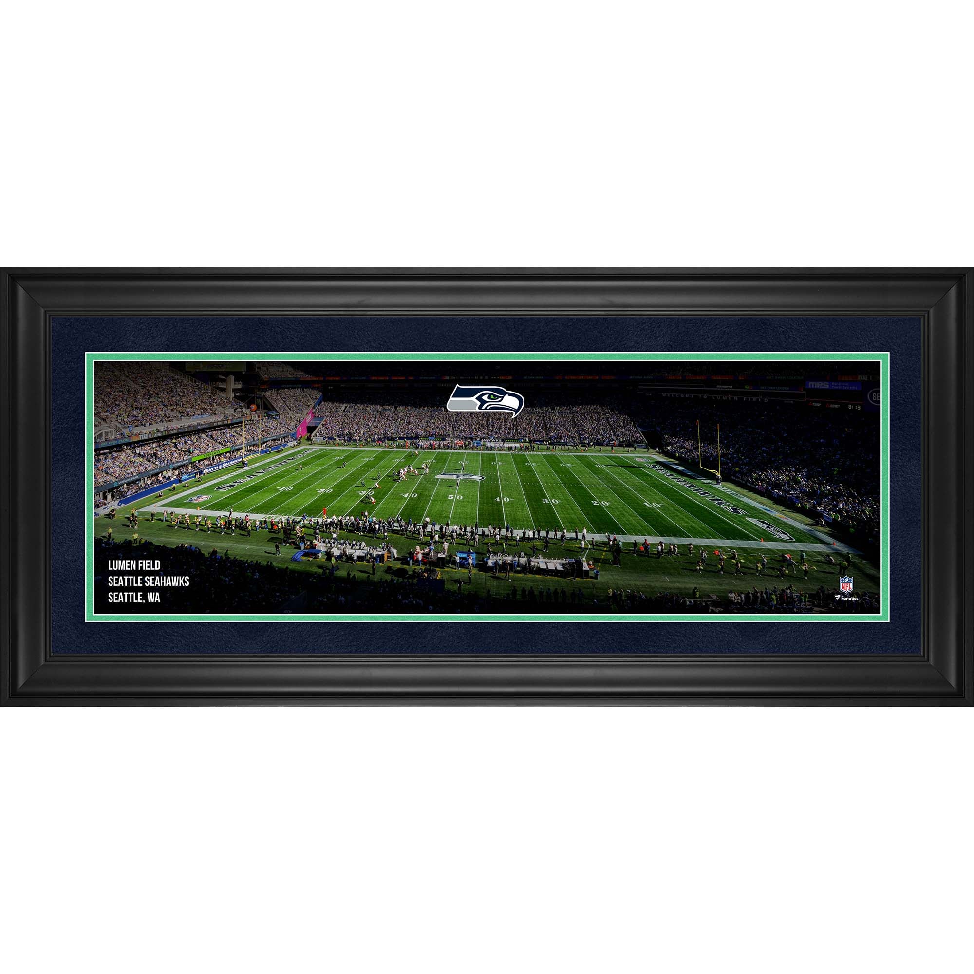 Seattle Seahawks Framed 10" x 30" Lumen Field Panoramic Photograph