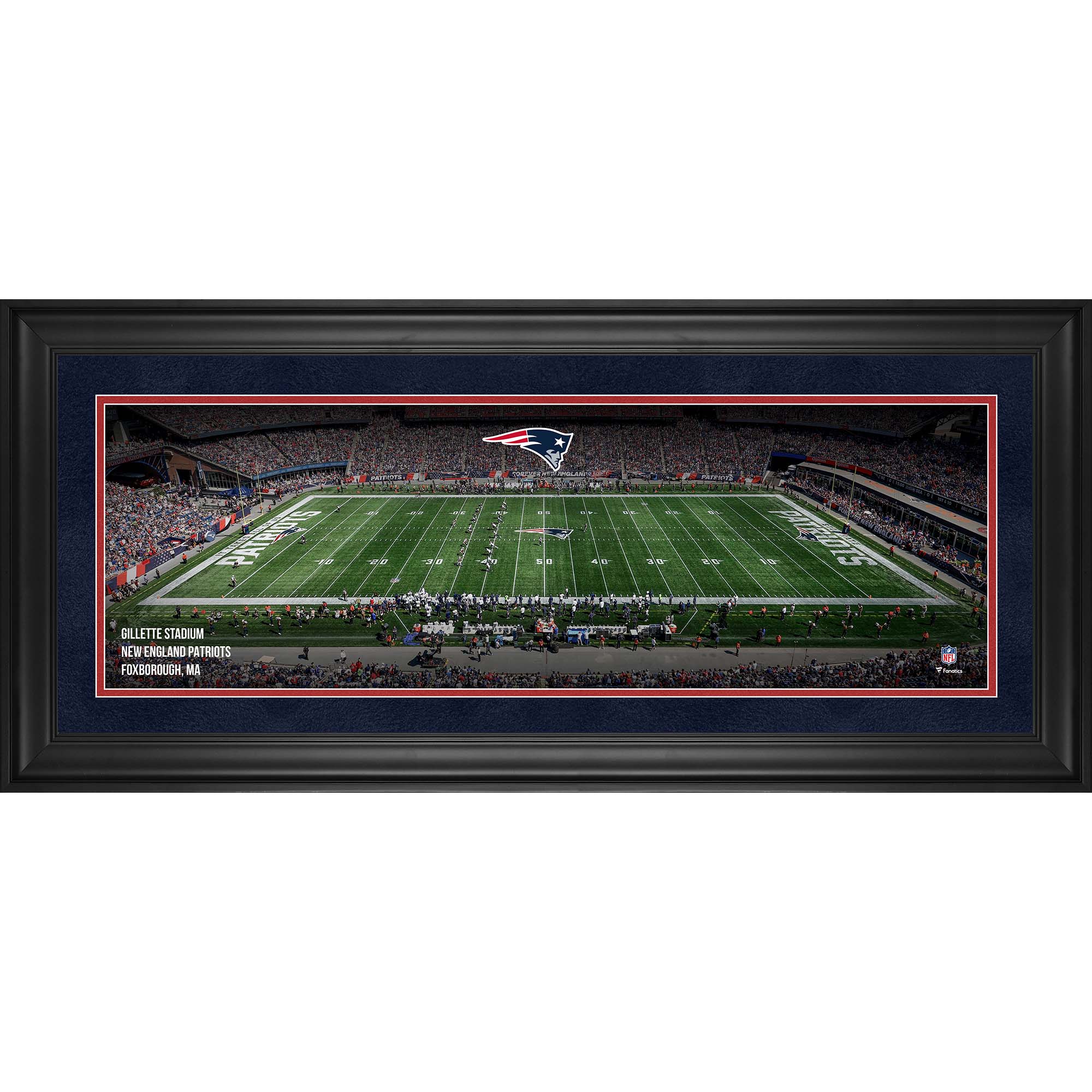 New England Patriots Framed 10" x 30" Gillette Stadium Panoramic Photograph