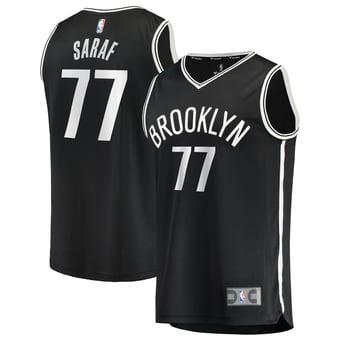 Youth Fanatics Ben Saraf Black Brooklyn Nets Fast Break Replica Jersey - Icon Edition
