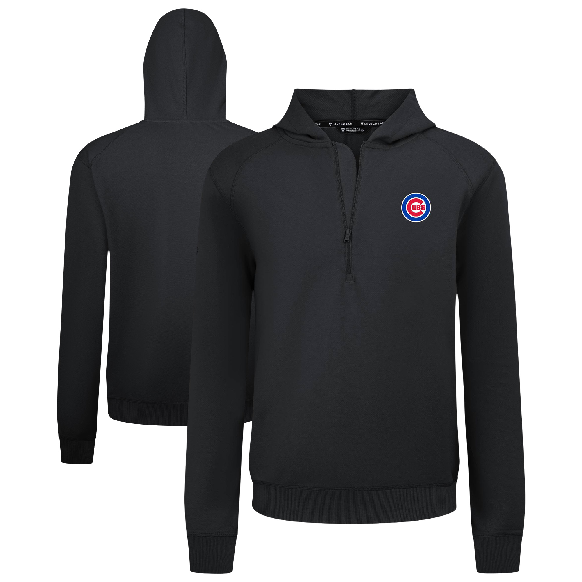 Men’s Levelwear Black Chicago Cubs Technic Insignia Quarter-Zip Hoodie Men’s Levelwear Black Chicago Cubs Technic Insignia Quarter-Zip Hoodie