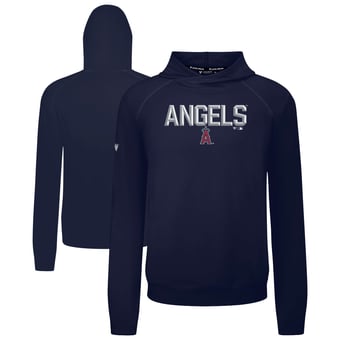 Men's Levelwear  Navy Los Angeles Angels Mandate Carve Tri-Blend Hoodie