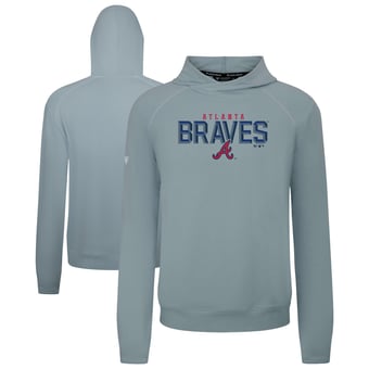 Men's Levelwear  Gray Atlanta Braves Mandate Carve Tri-Blend Hoodie