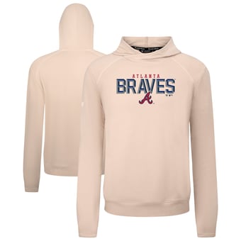 Men's Levelwear  Khaki Atlanta Braves Mandate Carve Tri-Blend Hoodie
