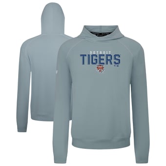 Men's Levelwear  Gray Detroit Tigers Mandate Carve Tri-Blend Hoodie