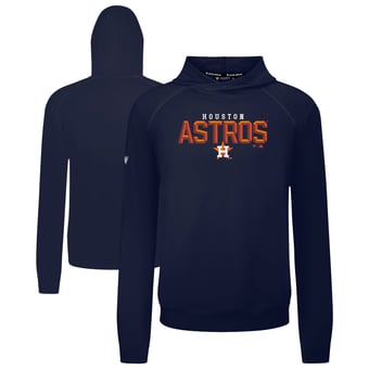 Men's Levelwear  Navy Houston Astros Mandate Carve Tri-Blend Hoodie