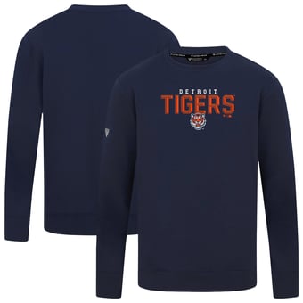 Men's Levelwear  Navy Detroit Tigers Mandate Carve Tri-Blend Sweatshirt