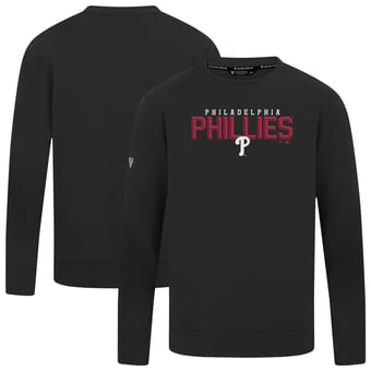 Men's Levelwear  Black Philadelphia Phillies Mandate Carve Tri-Blend Sweatshirt