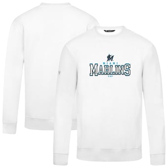 Men's Levelwear  White Miami Marlins Zane Journey Sweatshirt