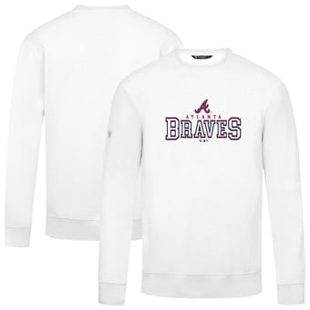 Men's Levelwear  White Atlanta Braves Zane Journey Sweatshirt