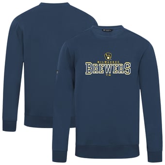 Men's Levelwear  Navy Milwaukee Brewers Zane Journey Sweatshirt