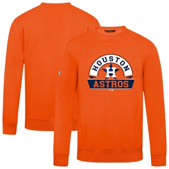 Men's Levelwear  Orange Houston Astros Zane Banner Arch Sweatshirt