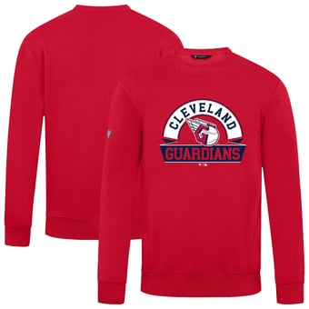 Men's Levelwear  Red Cleveland Guardians Zane Banner Arch Sweatshirt