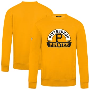 Men's Levelwear  Gold Pittsburgh Pirates Zane Banner Arch Sweatshirt
