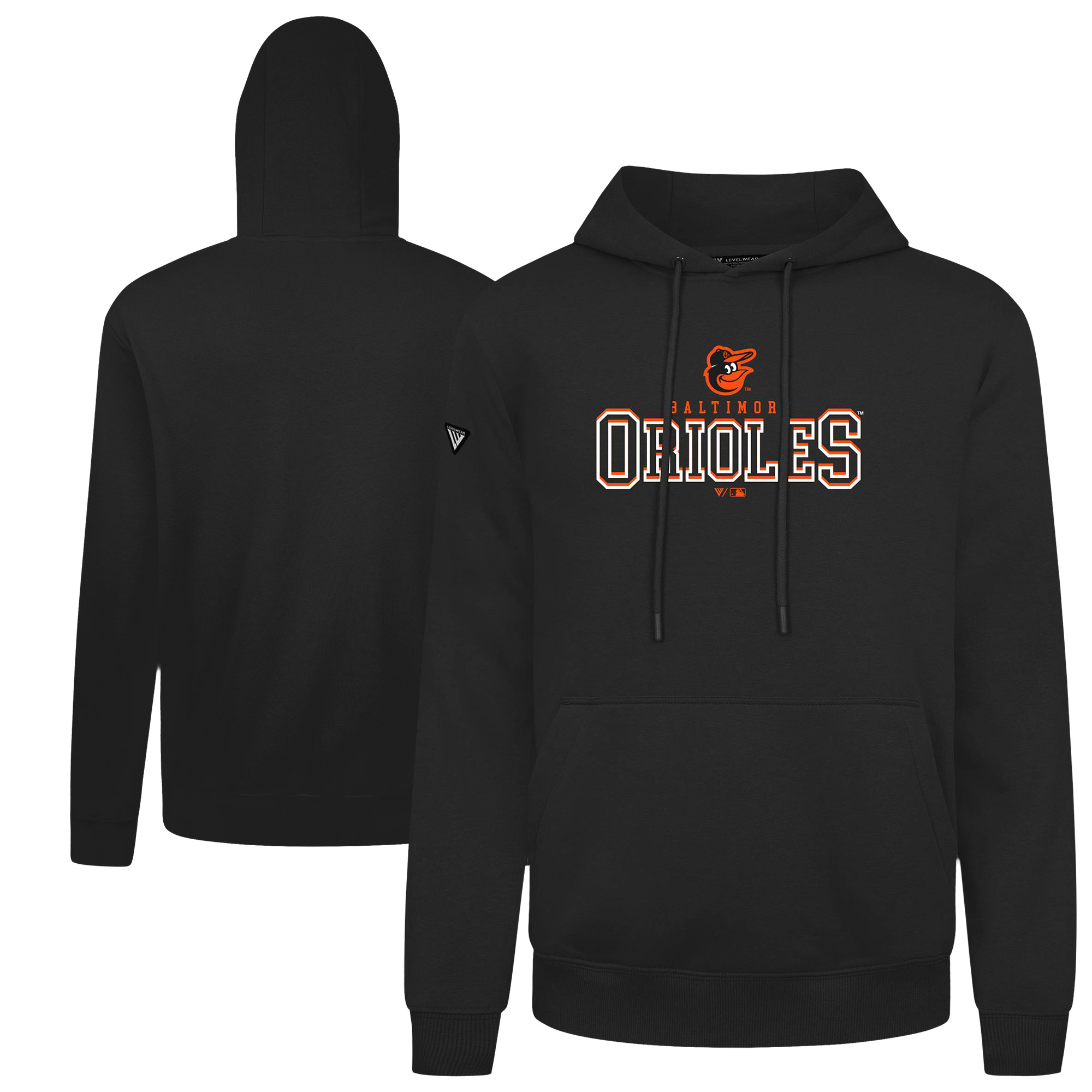 Men’s Levelwear Black Baltimore Orioles Podium Journey Hoodie Men’s Levelwear Black Baltimore Orioles Podium Journey Hoodie