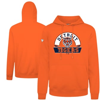 Men's Levelwear  Orange Detroit Tigers Podium Banner Arch Hoodie