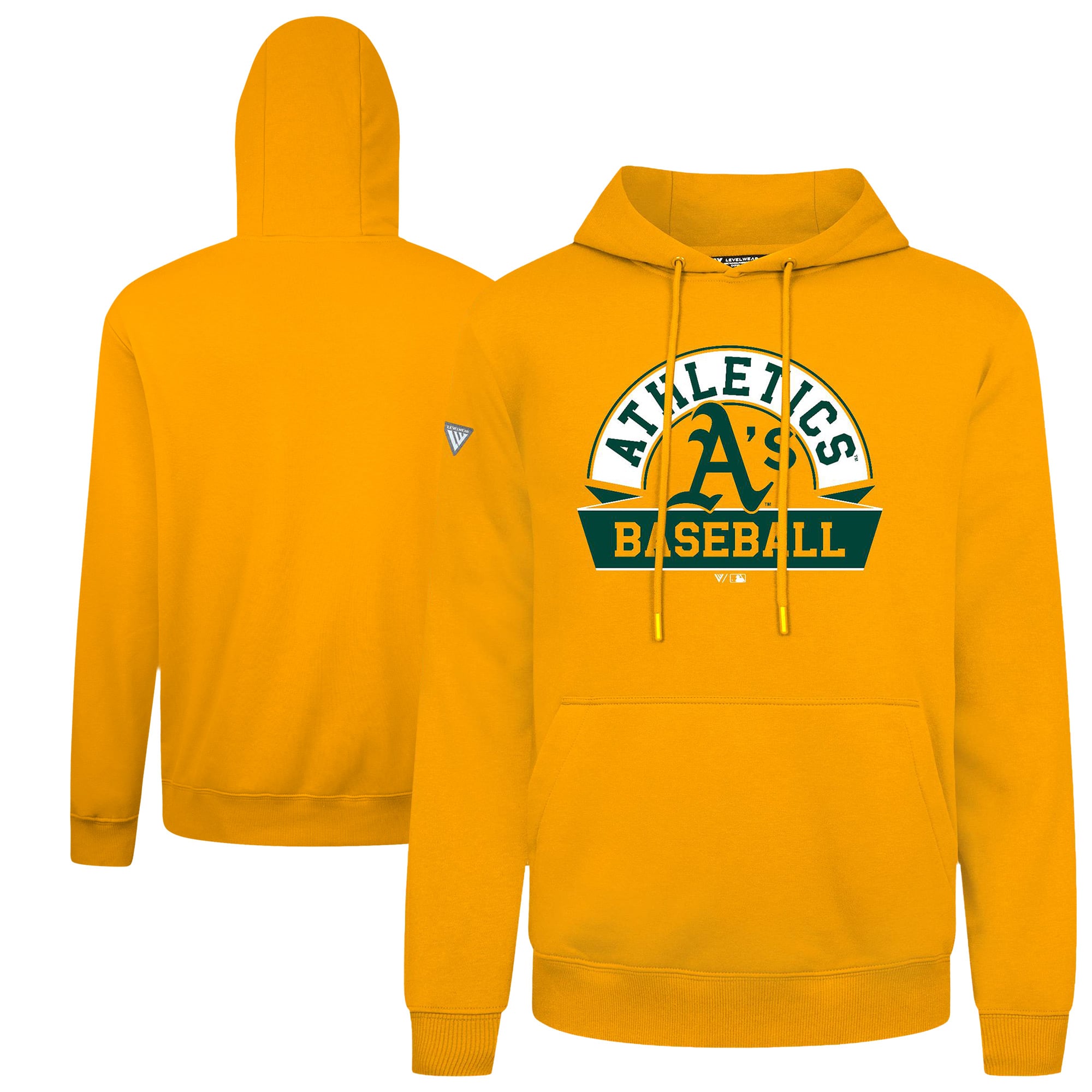 Men's Levelwear  Gold Athletics Podium Banner Arch Hoodie
