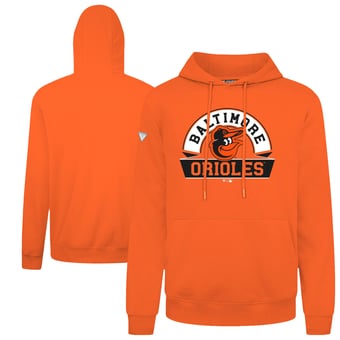 Men's Levelwear  Orange Baltimore Orioles Podium Banner Arch Hoodie