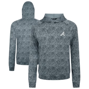 Men's Levelwear  Gray Atlanta Braves Albatross Raglan Hoodie