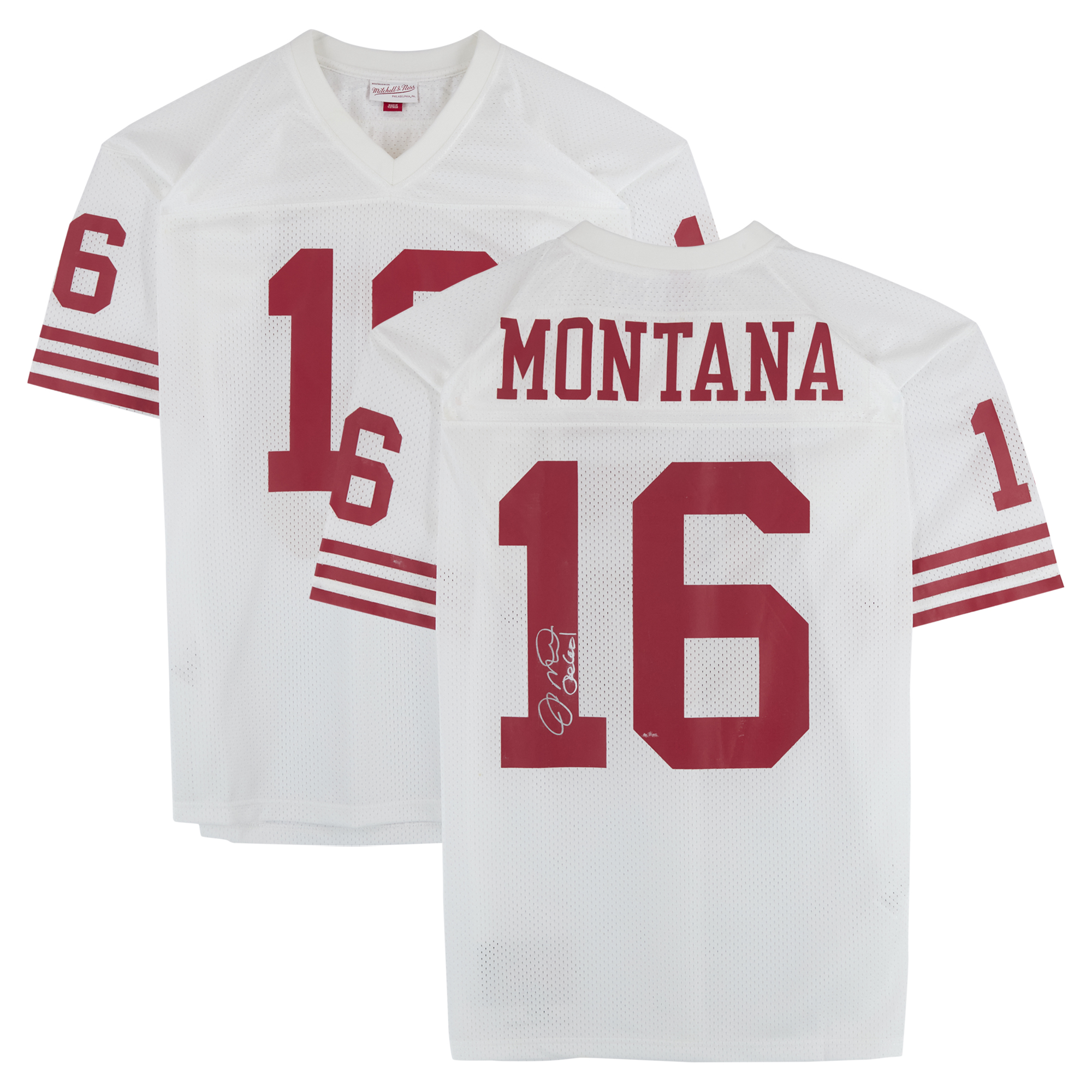 Joe Montana San Francisco 49ers Autographed White Mitchell & Ness Authentic Jersey with "Joe Cool" Inscription