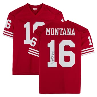 Joe Montana San Francisco 49ers Autographed Scarlet Mitchell & Ness Authentic Jersey with "Comeback Kid!" Inscription