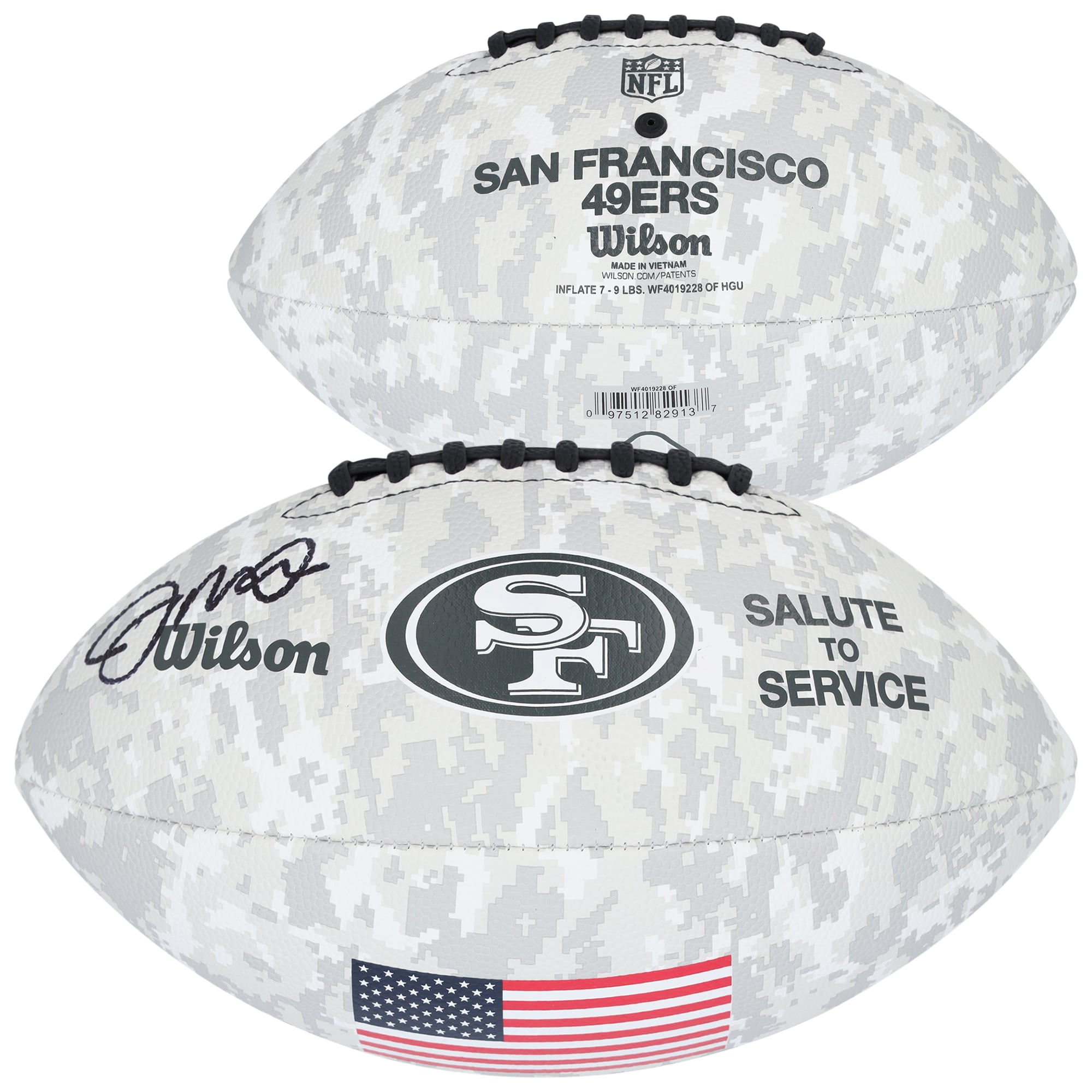 Joe Montana San Francisco 49ers Autographed Wilson 2024 Salute To Service Football