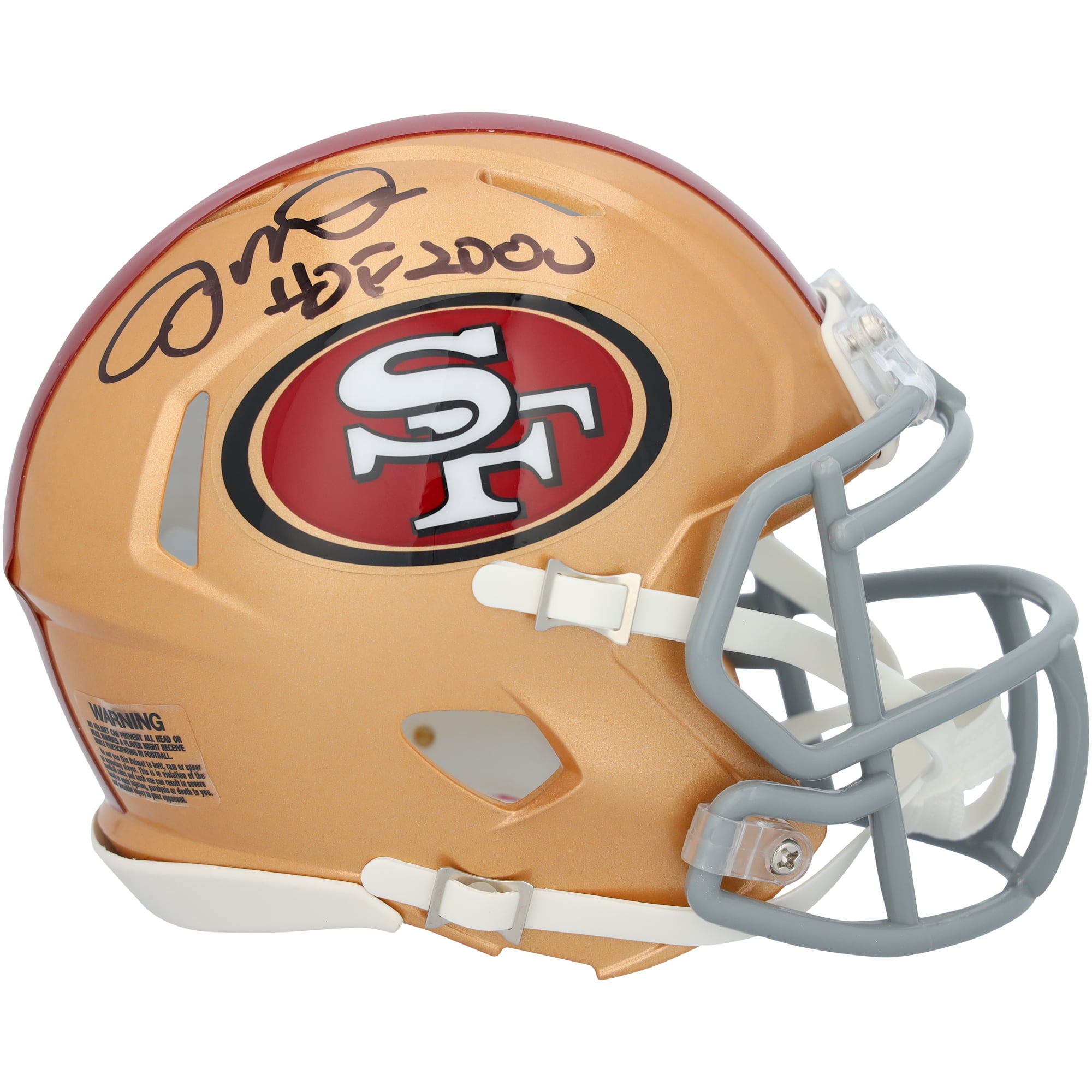 Joe Montana San Francisco 49ers Autographed Riddell Speed Mini Helmet with "HOF 2000" Inscription