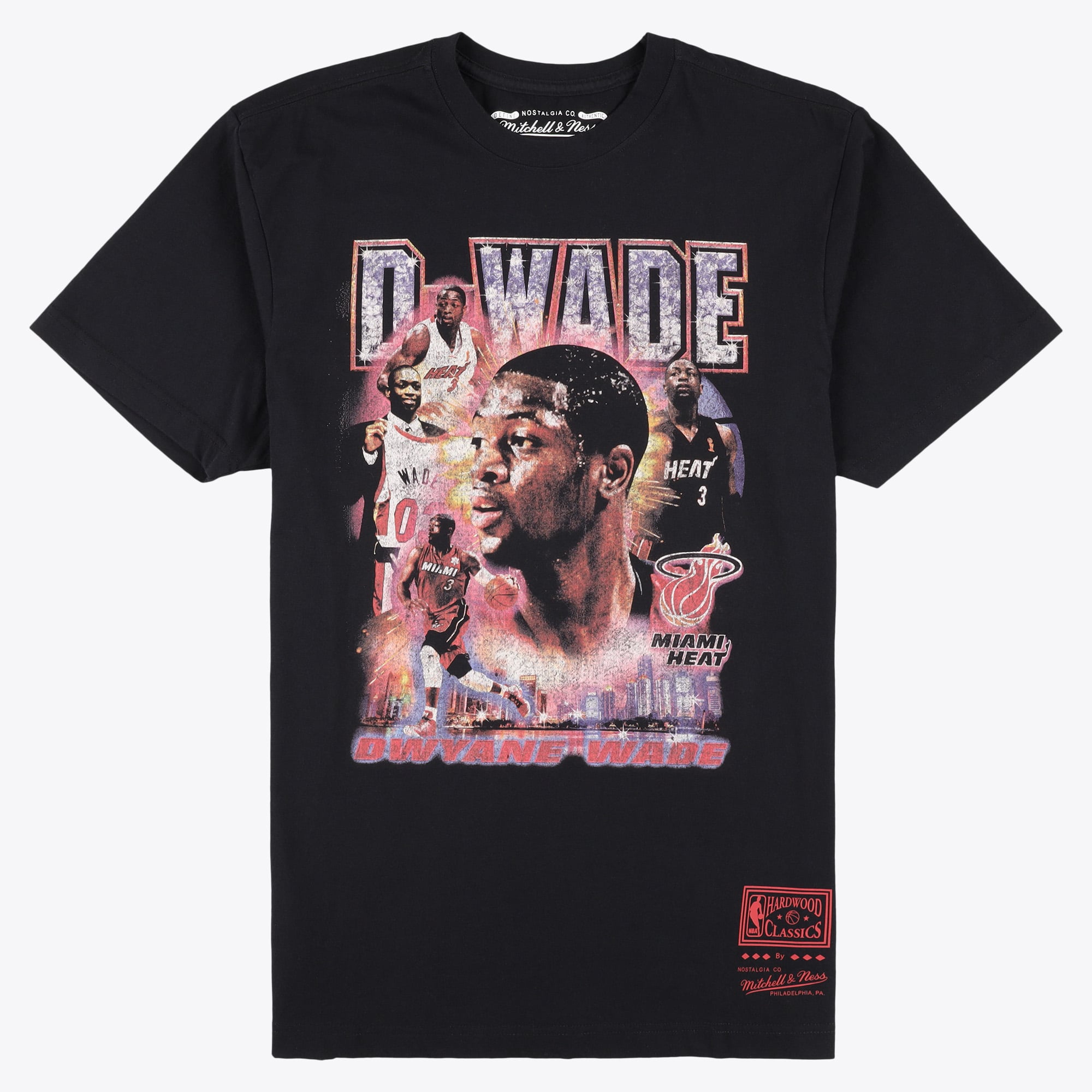 Miami Heat Mitchell & Ness Vintage Hype T-Shirt Miami Heat Dwyane Wade