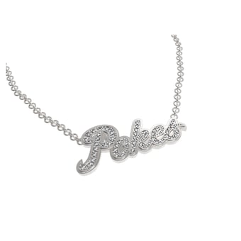 FanDrip Silver Oklahoma State Cowboys Diamond Pendant Necklace with 18" Chain