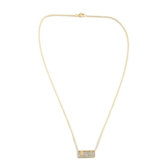 FanDrip Gold LSU Tigers Diamond Pendant Necklace with 18" Chain