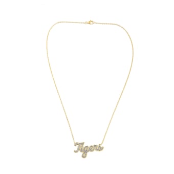 "FanDrip Gold Clemson Tigers Diamond Pendant Necklace with 18"" Chain"