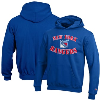 Youth Champion  Blue New York Rangers Fleece Powerblend Hoodie