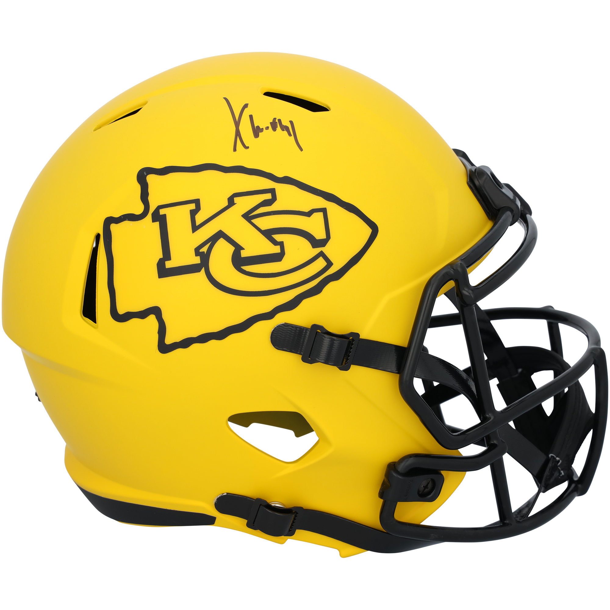 Xavier Worthy Kansas City Chiefs Autographed Riddell Rave Speed Replica Helmet